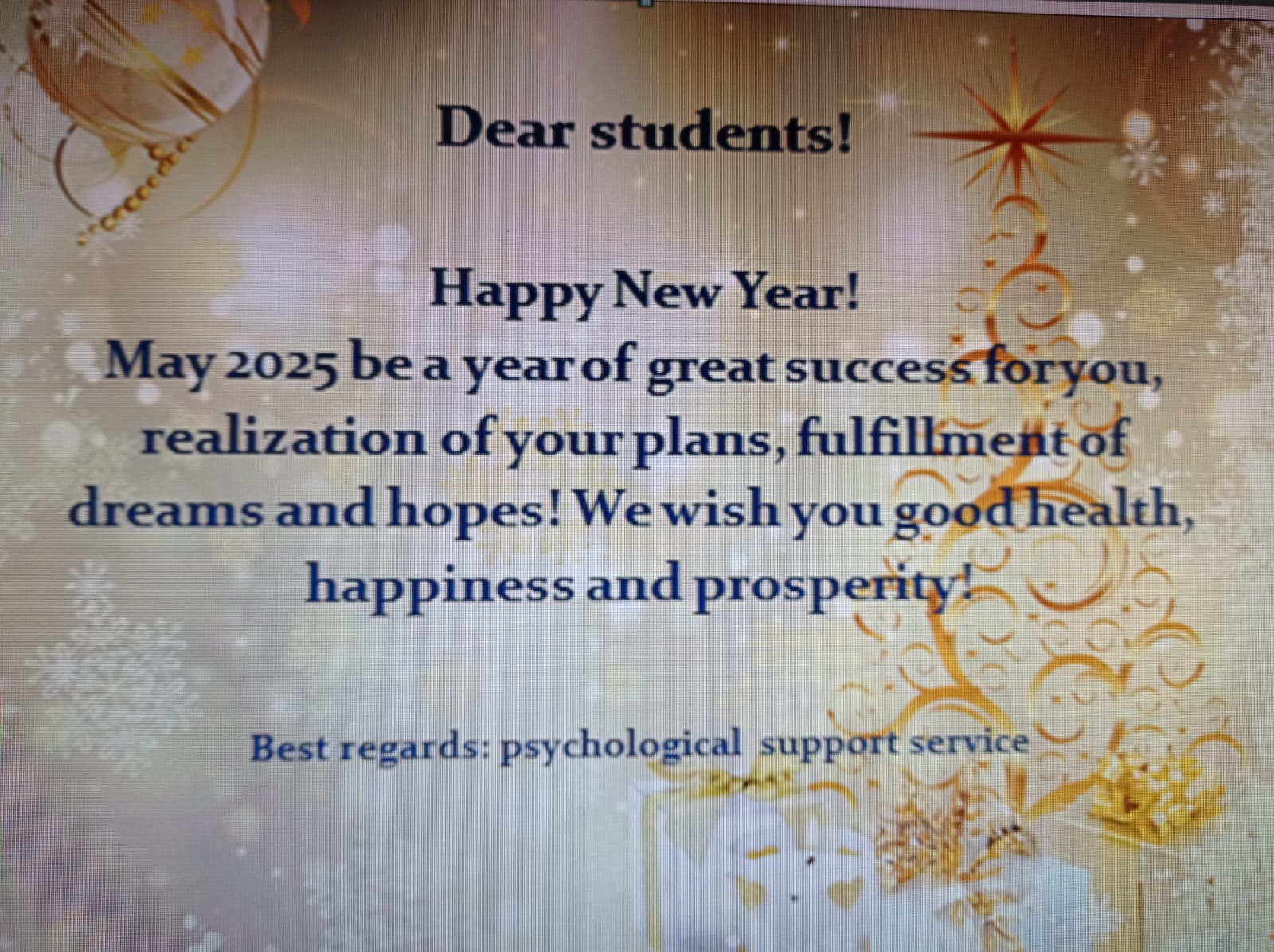 New Year's Greetings